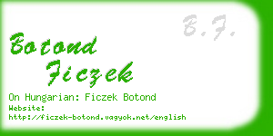 botond ficzek business card